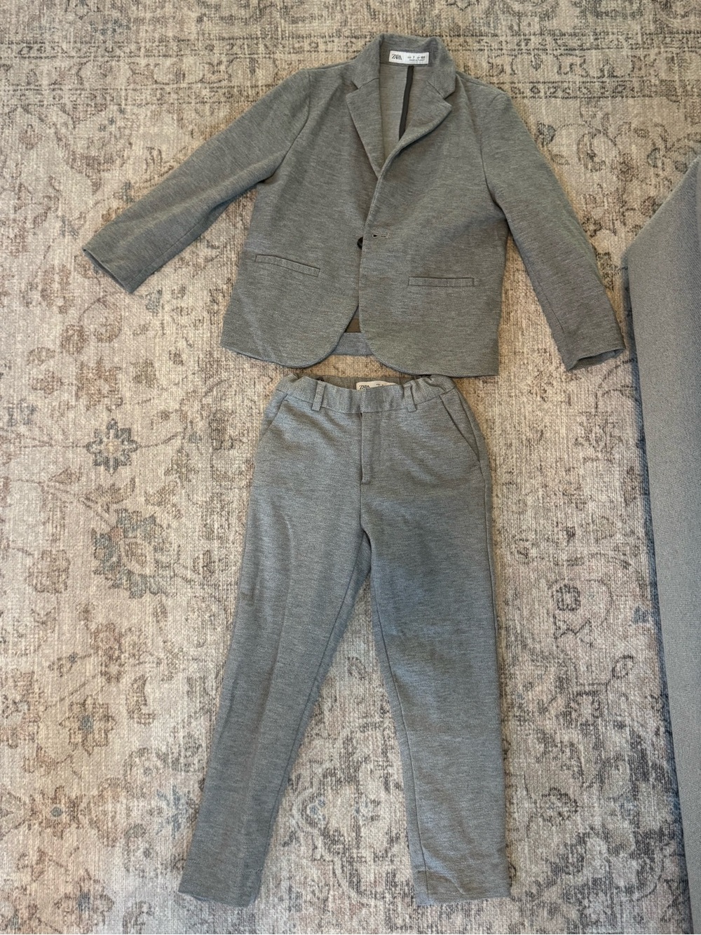 Zara Kids Gray Blazer and Trousers Set